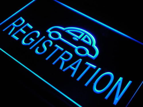 Car Registration LED Light Sign
